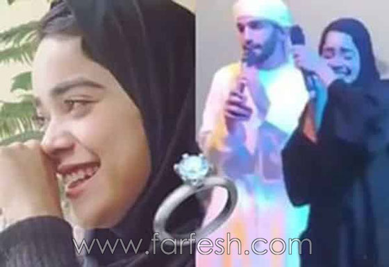 بالفيديو: الاماراتي احمد خميس يطلب يد زميلته مشاعل على المسرح صورة رقم 2