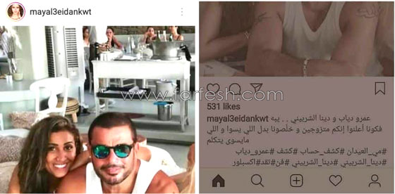  الكويتية مي العيدان لعمرو دياب ودينا الشربيني: اعلنوا إنكم تزوجتم وخلصونا! صورة رقم 1