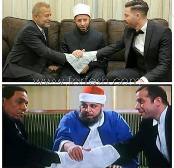 بالصور: شريف منير في عقد قران ابنته أسما يقارن نفسه بعادل امام ساخراً! صورة رقم 1