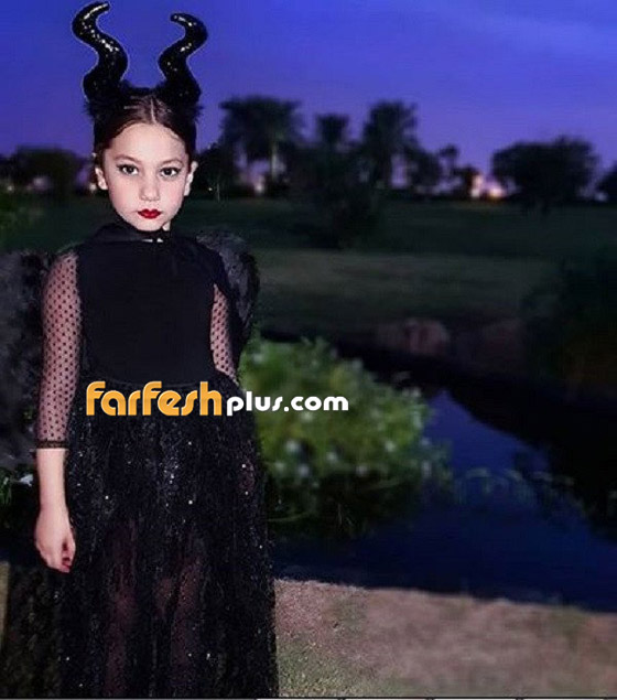 صور حفيدة هيفاء وهبي الصغيرة (رهف) من ابنتها زينب تقلد أنجلينا جولى صورة رقم 1
