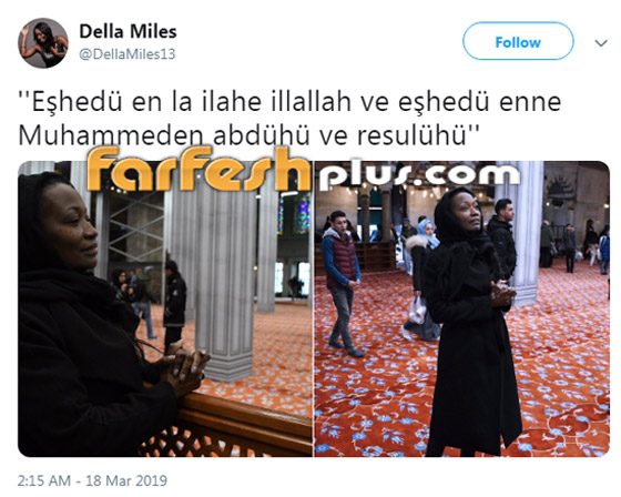 فنانة عالمية تعتنق الاسلام بعد زيارتها لتركيا! ونطقت الشهادتين بالفيديو صورة رقم 1