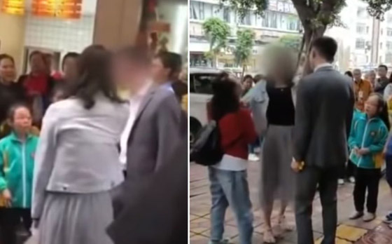فتاة صينية تصفع حبيبها 52 مرة أمام المارة!! لن تصدق السبب! فيديو صورة رقم 4
