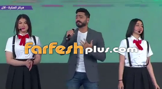 فيديو تامر حسني يغني أمام السيسي بعيد الفطر مع أطفال ذا فويس كيدز صورة رقم 8