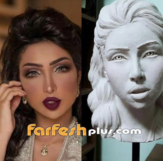 فيديو وصور: دنيا بطمة تستعرض تمثال لها نحته فنان كوري من الجبس صورة رقم 8