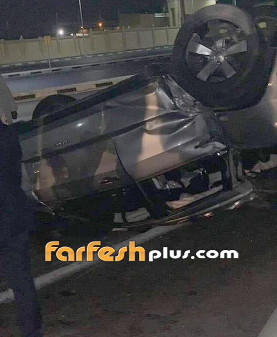 الفنان المصري حكيم يتعرض لحادث سير مروع يؤدي لانقلاب سيارته! صورة رقم 3