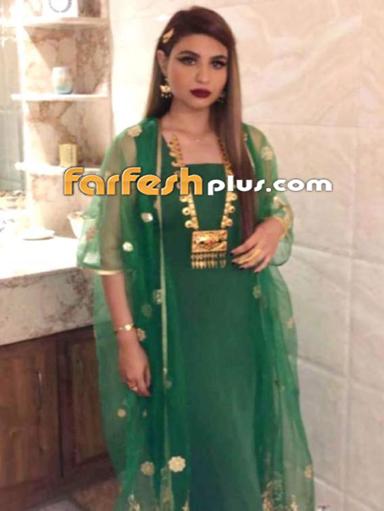 بالصور: الفنانات بأزياء خضراء وذهبية شعبية لليوم الوطني صورة رقم 3