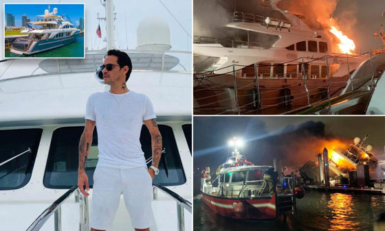 حريق يدمر يخت “مارك أنتوني” طليق جينيفر لوبيز.. 7 ملايين دولار غرقت في الماء! صورة رقم 1