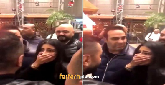 شاهدوا..ردة فعل معجبة عندما رأت تامر حسني في الكويت صورة رقم 1