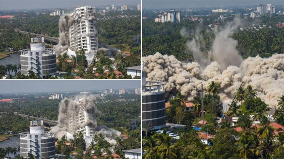 فيديو وصور: تفجير مجمعين سكنيين فاخرين في الهند بقرار من السلطة! صورة رقم 13 فيديو وصور: تفجير مجمعين سكنيين فاخرين في الهند بقرار من السلطة! صورة رقم 13