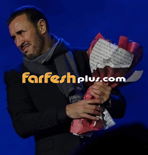 النجم العراقي كاظم الساهر يهدي شاله للجمهور وتفوز به ليلى السعودية صورة رقم 7