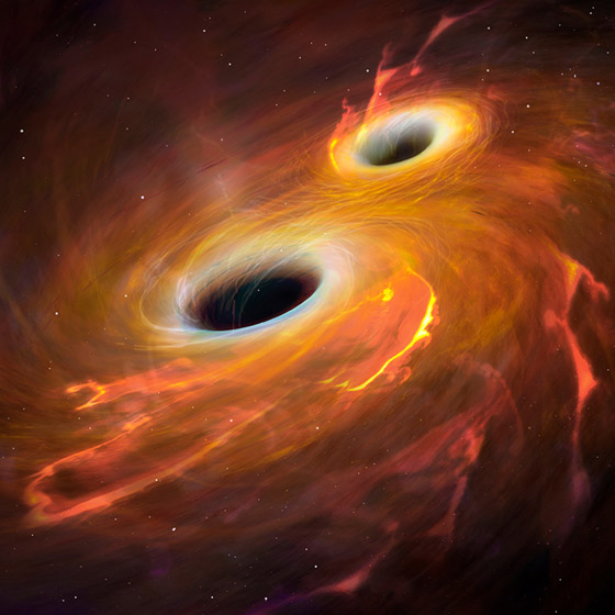 فيديو مذهل لاصطدام هائل وعنيف بين ثقبين أسودين عملاقيين! صورة رقم 7