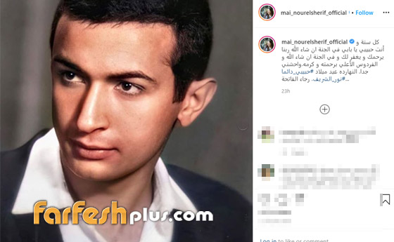 مي نور الشريف تحيي ذكرى ميلاد والدها صورة رقم 1