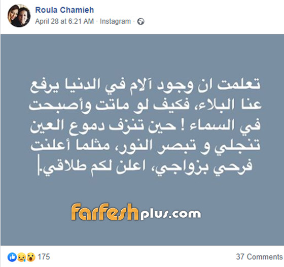 طلاق غريب للفنانة اللبنانية الكوميدية رولا شامية بعد عام واحد من الزواج! صورة رقم 2
