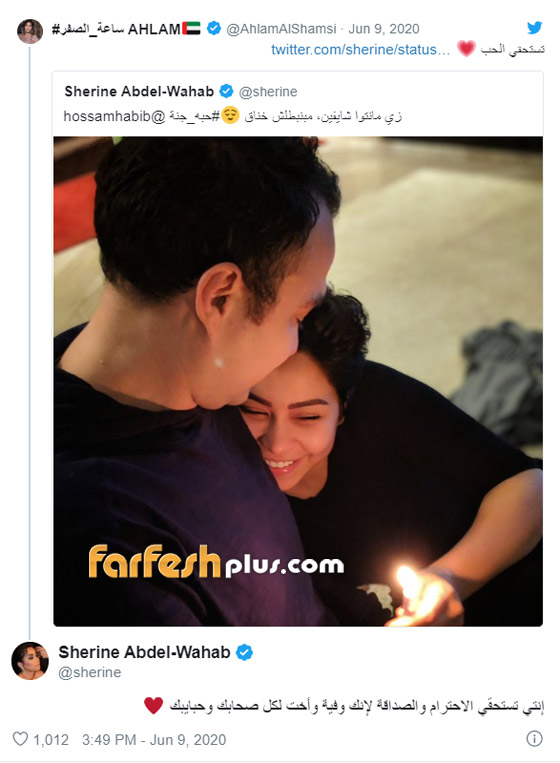 بعد شائعات خلافها مع حسام حبيب .. أحلام توجه رسالة دعم لشيرين صورة رقم 1