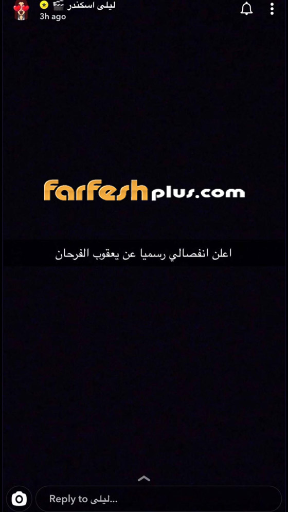 اللبنانية ليلى إسكندر تعلن رسميا انفصالها عن السعودي يعقوب الفرحان صورة رقم 1