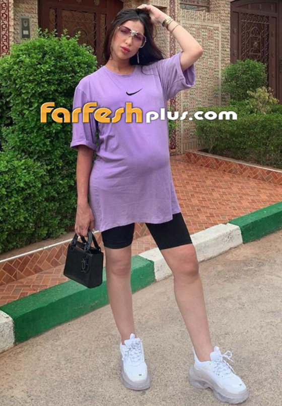 صور دنيا بطمة بإطلالة جذابة في أيام حملها الأخيرة صورة رقم 5