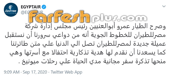 يمنية تلد بطائرة مصرية وهدية للمولودة تجعلها تسافر مدى الحياة مجانا صورة رقم 3
