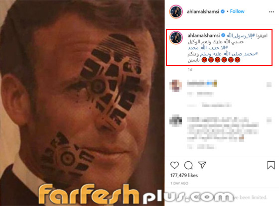أحلام تهاجم الرئيس الفرنسي ماكرون بعنف وترد بقسوة على متابعة اتهمتها! صورة رقم 3