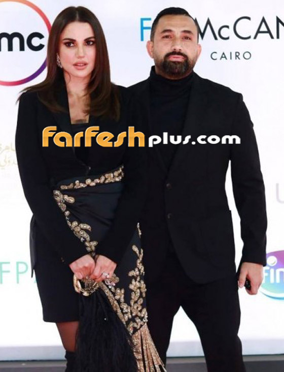 درة وهاني سعد يتألقان بالأسود برومانسية بأول ظهور لهما معا بعد الزواج صورة رقم 3