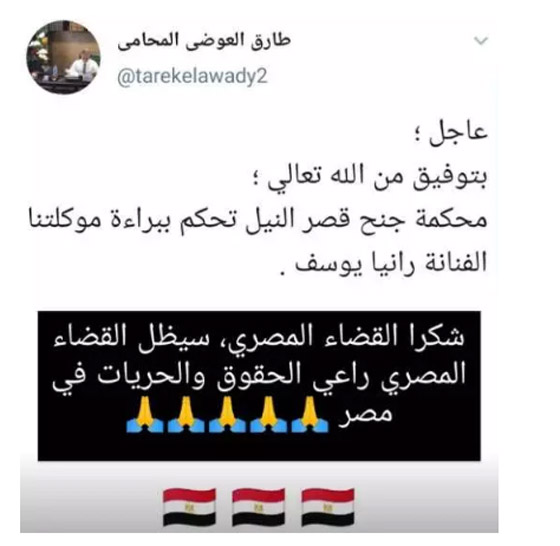 الحكم في قضية إتهام رانيا يوسف بارتكاب ” الفعل الفاضح “ صورة رقم 1