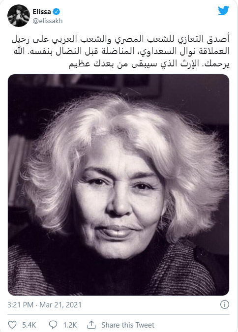هكذا نعت إليسا نوال السعداوي صورة رقم 1