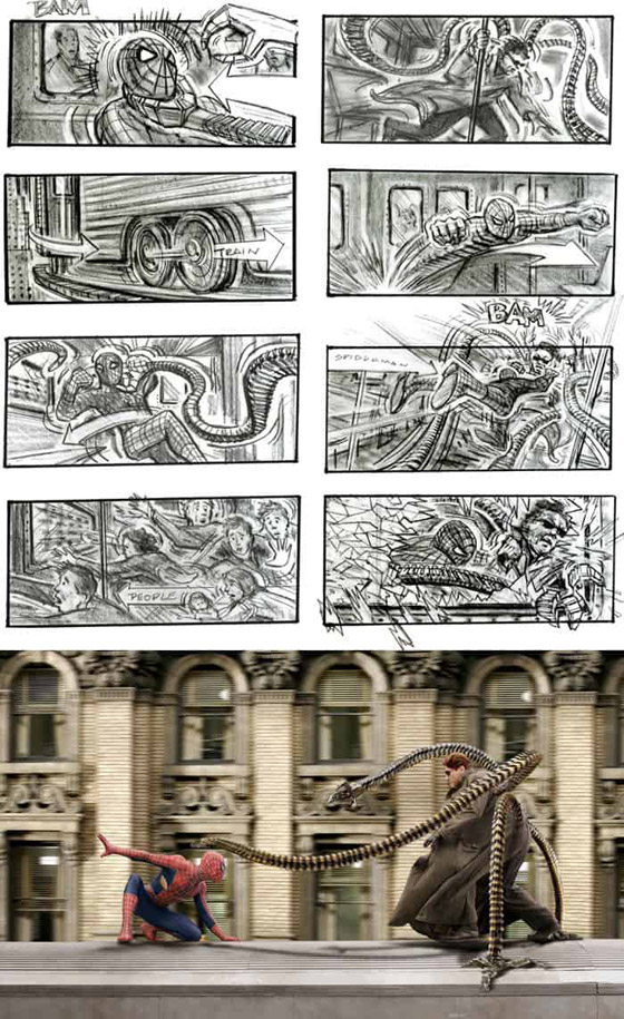 رسومات لأفلام شهيرة تكشف كيف تبدو قبل إنتاجها وتصويرها في الواقع صورة رقم 6