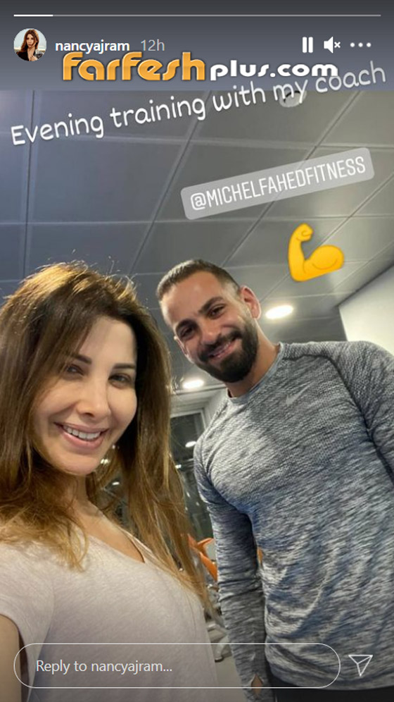 نانسي عجرم تخطف قلوب متابعيها مع مدربها من الجيم (صور) صورة رقم 1