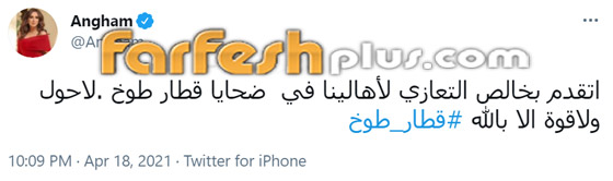 نجوم ينعون ضحايا حادث قطار طوخ: أبرزهم إليسا وهنيدي وأنغام صورة رقم 7