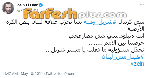 رغم استقالته، نجوم لبنان ينتقدون تصريحات الوزير شربل وهبة المسيئة للدول العربية وهيفاء وهبي تدافع عنه! صورة رقم 3