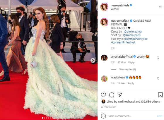 صور: نسرين طافش تخطف الأنظار بفستان راقي وأنيق في مهرجان كان السينمائي صورة رقم 1