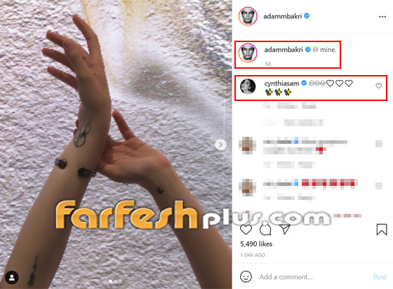الفلسطيني آدم بكري يوشم اسم سينتيا صموئيل تعبيرا عن حبه لها.. فكيف ردت؟ صورة رقم 1