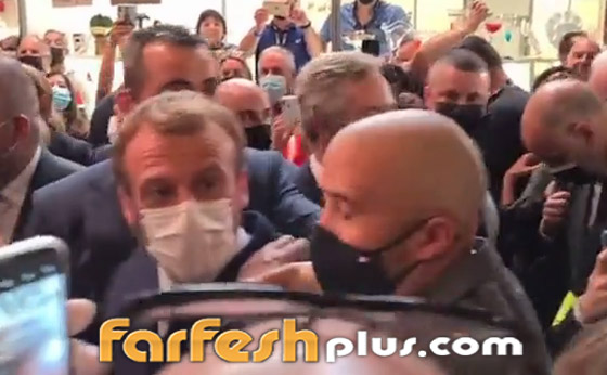 بالفيديو: الاعتداء على الرئيس الفرنسي ماكرون ورشقه بالبيض! صورة رقم 3