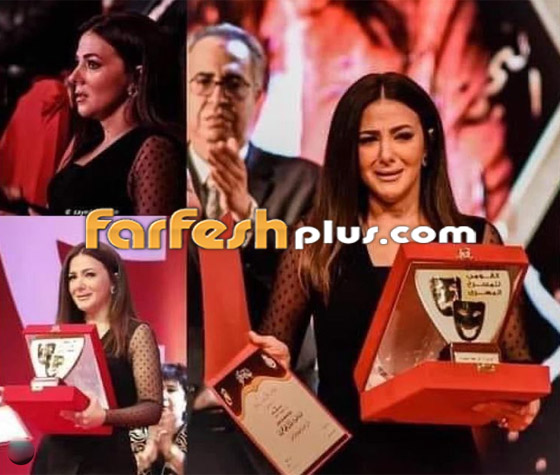 فيديو: دنيا سمير غانم تنهار باكية أثناء تسلم تكريم والديها صورة رقم 12