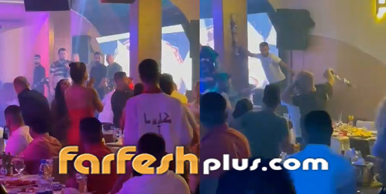 فيديو: شجار ساخن وضرب بالأيدي والصحون والنراجيل بحفل وديع الشيخ وإصابة نورهان صورة رقم 1