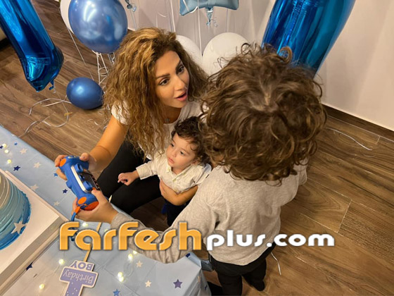 فيديو وصور ميريام فارس تحتفل بأول عيد ميلاد لطفلها 