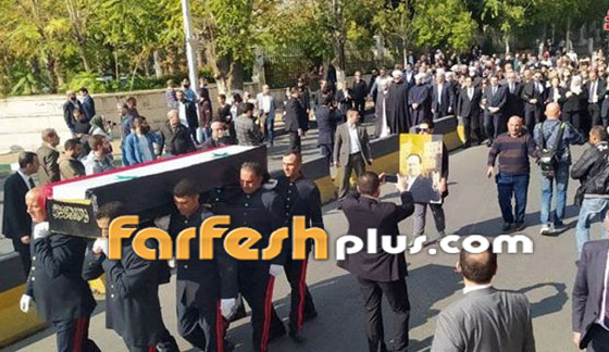 فيديو وصور: زوجة صباح فخري تنهار في جنازته وتشكر بشار الأسد! صورة رقم 14
