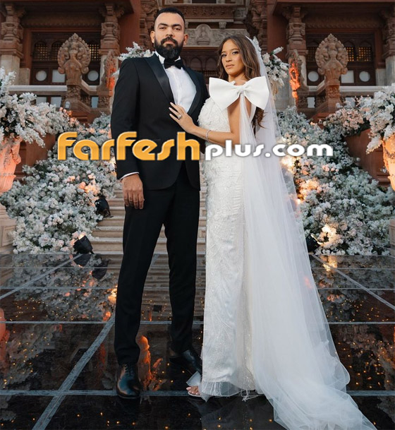 صور وفيديو: الفنان خالد عليش يغني لعروسته ميرهان عمرو في حفل زفافهما صورة رقم 6