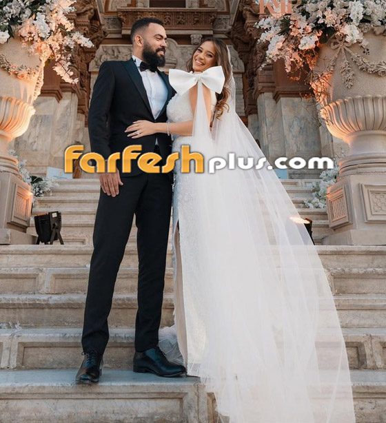صور وفيديو: الفنان خالد عليش يغني لعروسته ميرهان عمرو في حفل زفافهما صورة رقم 9