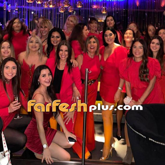 رانيا يوسف وسهرة رقص احتفالا بعيد ميلادها في إسبانيا (صور وفيديو).. الكل يرتدون الأحمر! صورة رقم 3