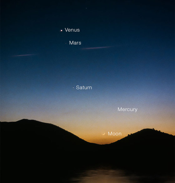 اصطفاف الزهرة وزحل والمشتري والقمر بحدث فلكي نادر يُرى بالعين المجردة صورة رقم 7