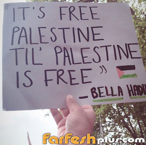 صور: بيلا حديد تعبر من جديد عن حبها لوطنها فلسطين صورة رقم 2