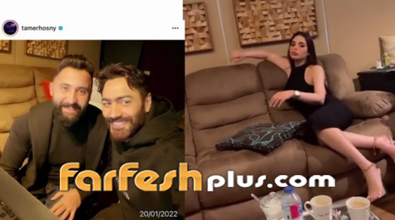 فيديو: جليلة المغربية بفستان فاضح بمنزل تامر حسني! هل تستفز بسمة بوسيل؟ صورة رقم 1