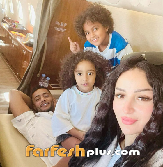 صور محمد رمضان وعائلته من داخل طائرته الخاصة صورة رقم 7
