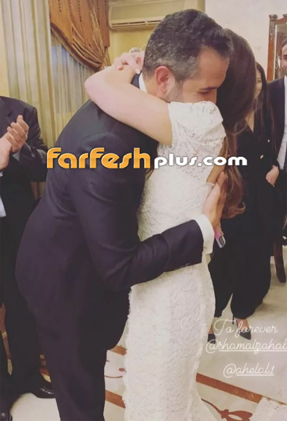 طليق أصالة وزوجها معا.. يضحكان مع بعضهما بحفل زفاف ابنتها شام صورة رقم 10