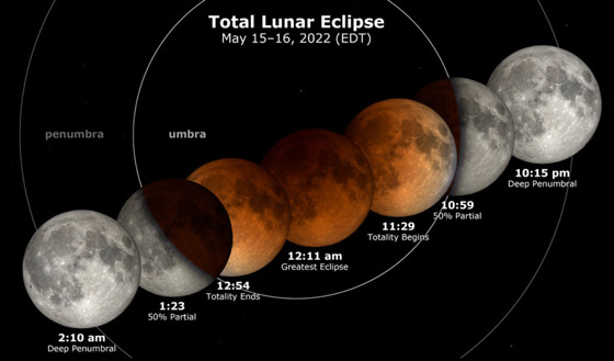 فيديو وصور.. خسوف كلي يُظهر 