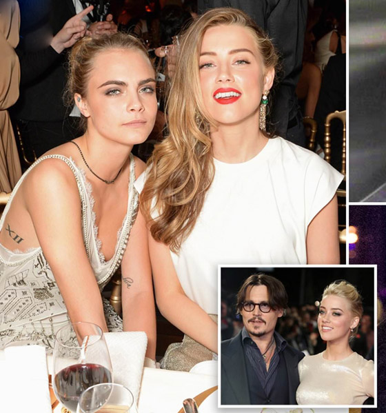 صور فضيحة آمبر هيرد: تُقبل عشيقتها عارضة الأزياء المثلية في مصعد! صورة رقم 2