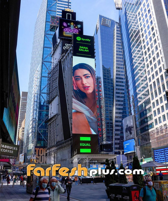 فيديوهات وصور: دانا صلاح أول فنانة أردنية على التايمز سكوير في نيويورك صورة رقم 4