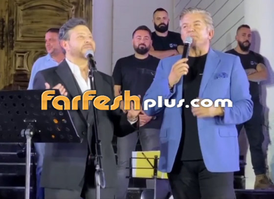 فيديو هاني شاكر يتألق في دويتو مع وليد توفيق.. وجوجينا رزق تستقبل زوجته صورة رقم 8