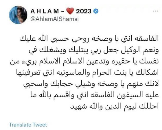 متابعة تتهم أحلام بالماسونية، والنجمة تهاجمها وتطالبها بخلع الحجاب ورميه بالمرحاض! صورة رقم 2