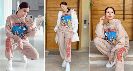 نسرين طافش بملابس رياضية طفولية برسومات ديزني، وتكشف أسرار طلاقها صورة رقم 1